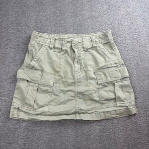 American Eagle Cargo Mini Skirt Women's Size 2 Olive Green A-Line Utility Skirt